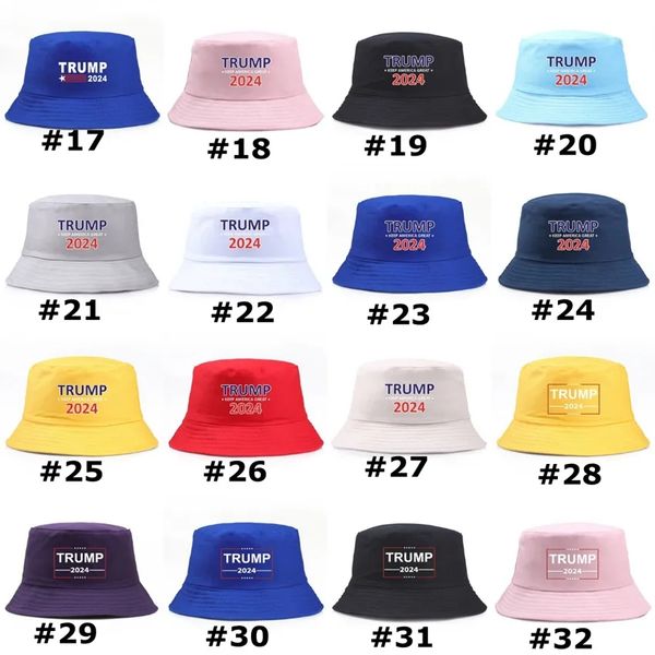 Trump Bucket Sun Cap 33 estilos Elección de EE. UU. Trump 2024 Sombrero de pescador Keep America Great Party Hats