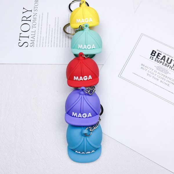 Trump Cap Keychain Macaron Cartoon Accessoires de voiture mignonne