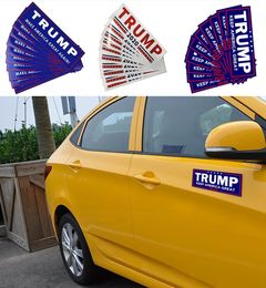 Trump Car autocollants 13 styles 7623cm Keep make America Great encore encore Donald Trump Autocollants Bumper Sticker Novelty Articles 10pcSset OO5537816