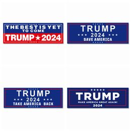 Autocollants de voiture Trump 7.6 * 22cm autocollants de pare-chocs Les autocollants américains autocollants gardent Make America Great 2024 Trump Vehicle Stickers