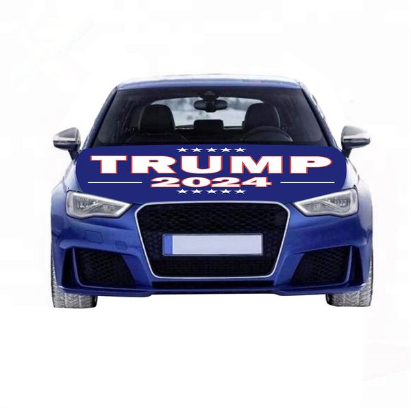 Trump Election Hood Flag Election Car Engineer Cover Drapeaux Lavables et Sèche-linge Coffre-fort Facile à installer et à retirer Bannières de campagne ZZE5029