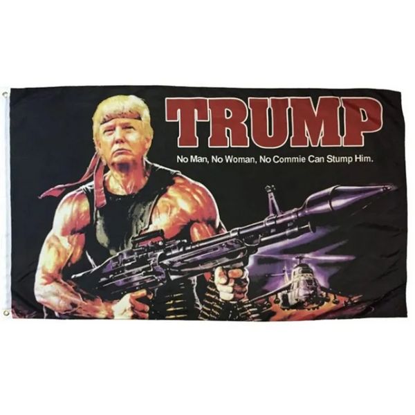 Drapeau Trump Bannière 3x5ft Vente en gros 2020 Donald Train Rambo Tank Réélire les femmes troupes 3x5 Drapeau Trump 5x3 pieds pour l'élection du président américain G0713