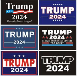 Trump Flags 2024 Autocollant de campagne présidentielle américaine Donald Autocollants pour pare-chocs de voiture SN2847