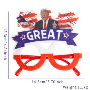 Trump Funny Glopes 2024 USA Campagne présidentielle Décoration de campagne Trump Glasses