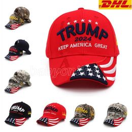 Trump Hat 2024 Gorra de elección presidencial de EE. UU. Gorras de béisbol Velocidad ajustable Rebote Algodón Sombreros deportivos Algodón Volver