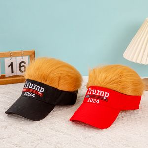 Chapeaux Trump avec cheveux, casquettes de Baseball, USA 2024, chapeaux Trump
