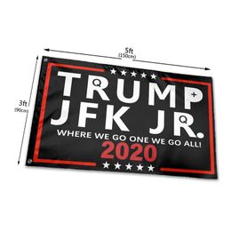 Trump JFK JR Q 2020 Drapeau décoratif pour la maison, l'extérieur, le jardin, la cour, 3 x 5 pieds
