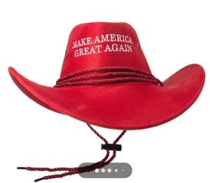 Trump Red Hat maakt Amerikaans geweldig weer borduurwerk mannen en vrouwen etnische stijl retro ridders hoeden 0424