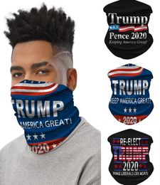 Trump écharpe Bandanas visage sans couture Tube magique garder l'amérique grands bandeaux Sports de plein air cyclisme chapeaux cou guêtre masque de fête 1398571