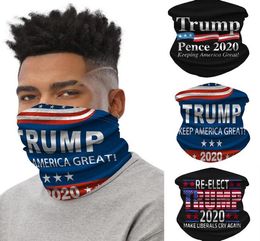 Trump Scarf Bandanas Face à tube sans couture magique Keep America Great Bandbands Outdoor Sports Cycling Headwear Necy Gaiter Party Mask 7891700