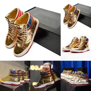 Trump Shoes T Trumps Designer Sneaker The Never Surrender High Top Casual Basketball Chaussures Designer Ts Gold Custom Sliver Hommes Femmes Baskets de plein air Baskets de sport