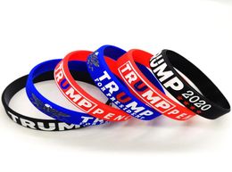 Bracelet en silicone Trump 3 couleurs Donald Trump Vote Bracelets de soutien en caoutchouc font de l'Amérique de grands bracelets Party Favor OOA81597386113