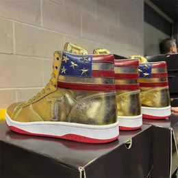 Trump T Basketball Casual schoenen The Never Surrender High-Tops Designer Shoes TS Running Gold Custom Men Outdoor Sneakers Comfort Sport Trendy veter 36-46 T26