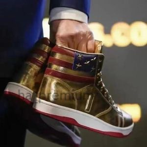 Trump The Never Surrender High Tops Casual Sport Chaussures Sneaker Mode Femmes Semelle En Caoutchouc Baskets Top Designer Chaussures Homme Formateurs Coureurs Chaussure avec Boîte 35-45 Taille gmb