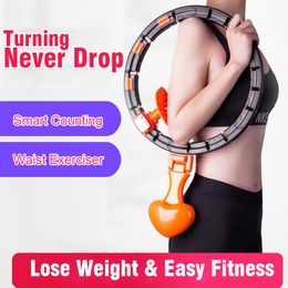 Truning No Drop Counting Portable Sport Hoops Yoga Taille Exerciseur Cerceau Détachable Belly Muscle Trainer Perte Poids Fitness Equipment YL0082