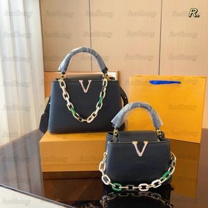 Femme Luxurys Designer fourre-tout capuccines mm bb mini sac à main taurillon en cuir multicolore handle de poignée supérieure