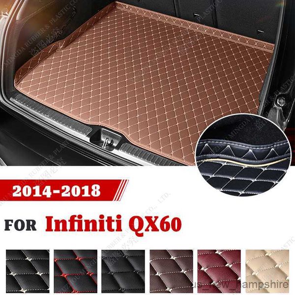 Alfombrilla de maletero Tikar bagasi mobil untuk Infiniti QX60 7-kursi 2014 2015 2016 2017 2018 sisi tinggi tahan air penutup kargo belakang aksesoris karpet R230808