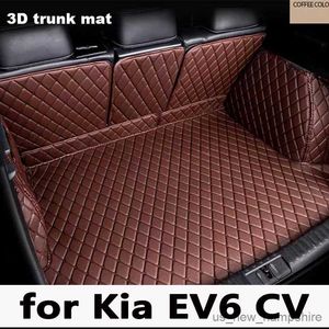 Tapis de coffre Tikar belakang matras mobil untuk Kia EV6 CV 2022 2023 2024 bantalan penyimpanan bagasi kulit Set hélas Aksesori Mobil karpet lumpur R230808