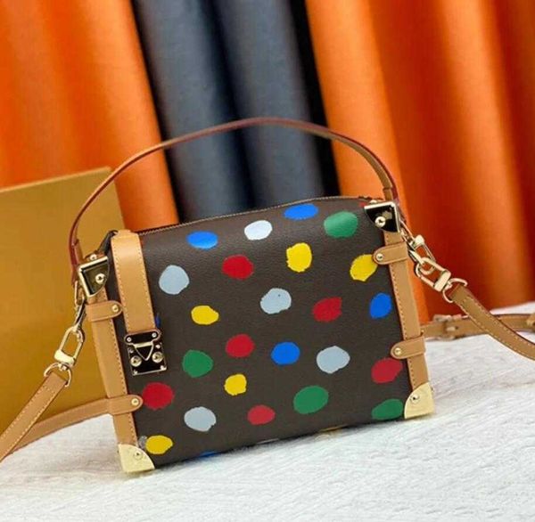 Trunk Side Women Designer Bag Totes Luxury Crossbody Shoulder Bags Painted Dots Print Rainbow Messenger Bag Borse Canvas Vera pelle Lady Purse M81979