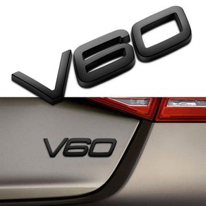 Coffre Autocollant Lettre Mots V60 Logo Emblème Badge Autocollant Pour Volvo V60 XC90 XC60 V90 S80 S60 S70 S90 T4 T5 T6 T8 Volvo Sticker221g