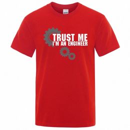 Faites-moi confiance, je suis ingénieur Hip Hop Homme T-shirt surdimensionné de haute qualité Tee Vêtements Summer Street Cott Casual Lâche T-shirts Hommes x8Xr #