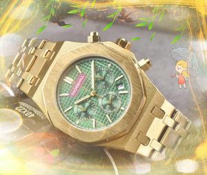 Betrouwbaar Automatisch quartz uurwerk horloges stopwatch mannen roestvrij staal rubberen band auto datum mannen jurk designer klok Hoogwaardige President Super Watch Gifts