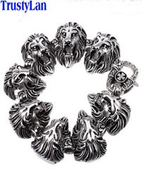 Trustylan Animal Lion Head Jewelry Accessoires Gothic Cool Inoxydless en acier inoxydable Bracelets Bracelet Punk Rock Brazalet C1817515774