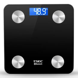 Récepteur Bluetooth TS-8028 4.0 LCD Smart App Balances de graisse corporelle Analyse des données de poids