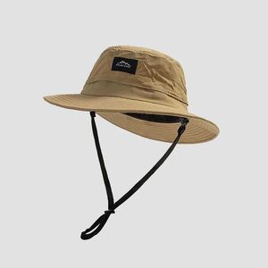 ts Bucket Hats Chapeau de pêche imperméable pour hommes camping montagne couple chapeau de seau lettre de style japonais brodé Busket hatC24326
