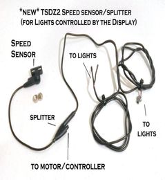 TSDZ2 Nouveau capteur de vitesse avec séparateur Y pour les phares et les connexions de feu arrière pour 6v lamp4739036
