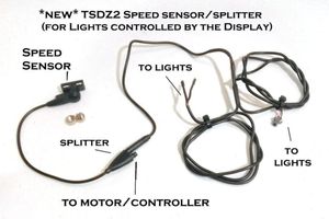 TSDZ2 NIEUWE snelheidssensor met Y-splitter voor koplamp- en achterlichtaansluitingen voor 6V-lamp8599621