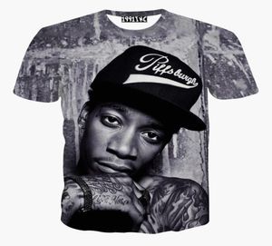 tshirt fashion menwomen039s harajuku tshirt print karakter Wiz Khalifa Hip Hop t-shirt zanger rock punk tshirt zomer tops5734196