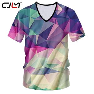 T-shirt Hombre col en V profond à manches courtes Argyle 3D t-shirt imprimé graphiques géométriques Hip Hop 7XL unisexe t-shirts d'été 220623
