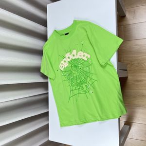 Tshirt Homme Sp5der Designer Chemise Vert Graphique Tee Été Spider Sweat À Capuche 555 Impression Femmes Haute Qualité À Manches Courtes Personnes Libres Ras Du Cou