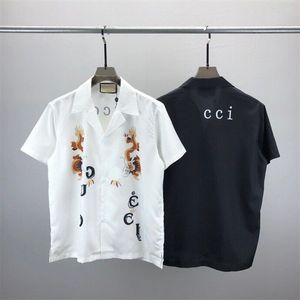 Camiseta Primavera/Verano Tendencia Moda Camiseta de manga corta Jacquard de alta calidad Ropa para hombres Talla M-xxxl Color Negro Blanco S478b