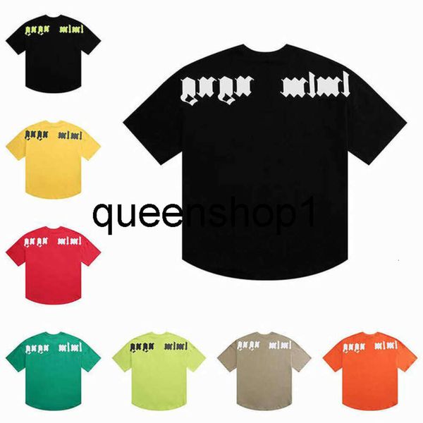 Camiseta de verano Tees Moda para hombre para mujer Diseñadores Palm T Shirts Manga larga Tops Luxurys Carta Algodón An--Gels Camisetas Ropa Polos Manga corta Ropa de alta calidad