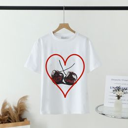 Camiseta Camiseta de diseñador para mujer Printting Tops casuales de manga corta con cuello redondo sueltos