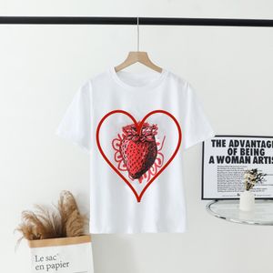 Ganny Tshirt Womens Designer T-shirt Cherry Printting Crew Crew Cou à manches courtes Coton Tops décontractés 2024 T-T-T-T-T-Street Y2K Streetwear VZ1S