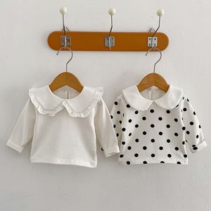 T-shirts Herfst Lente Baby Baby Meisjes Kleding Peuter Meisje T-shirt Katoen Lange Mouw Dot Printing born 230601