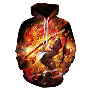 T-shirts Demon Slayer Hoodies 3D Afdrukken Anime Hoodie Lange Mouw Trui Met Hoody Kinderkleding Winter 230628