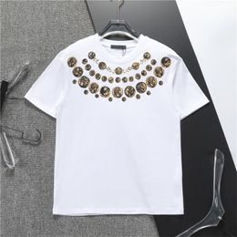 T-shirts Mode T-shirts Hommes Femmes Designers T-shirts T-shirts Vêtements Tops Homme S Casual Poitrine Lettre Chemise Luxurys Vêtements Manches Bur Vêtements taille M-3XL # 019