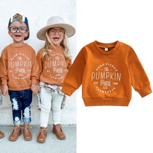 T -shirts focusnorm 06y Halloween Kids Girls Boys Sweatshirt T Shirts Pumpkin Letter Printing Long Sleeve pullover Outwear 230303