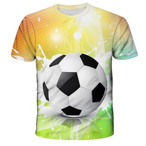 T-shirts Kawaii Football Impression 3D T-shirt Enfants Col Rond Mode D'été T-shirt Garçon Fille Unisexe Lâche Sports Vêtements Pour Enfants 230601