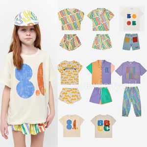 T -shirts Kinderkleding BC Zomer Katoen Kort Mouw Letters Print Fashion Tops For Boys and Girls Children Bobo 230427