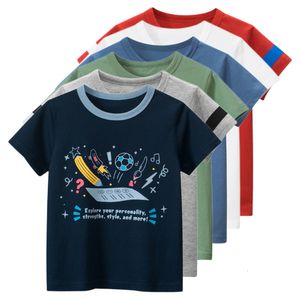 T-shirts Lettres Imprimer T-shirt Garçons Filles Été Enfant Vêtements Unisexe Figure pour Garçon Coton Top Tee Vêtements Pour Enfants Dropship 230322