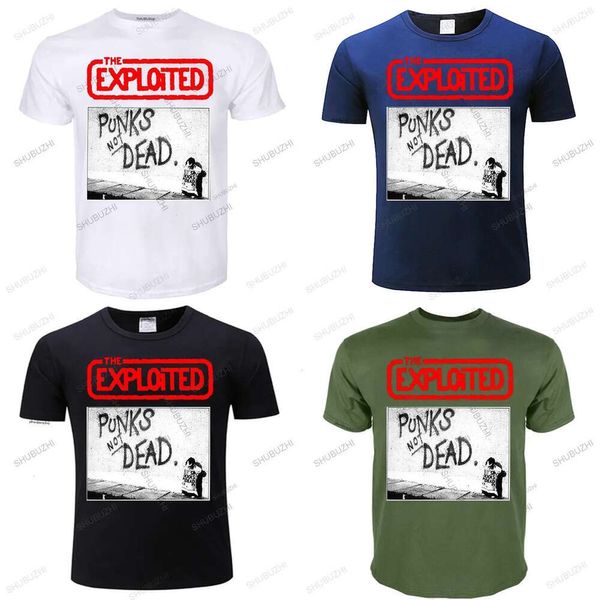 Tshirts masculin masculin cotton teeshirts marque de marque les punks exploités non morts tshirt vintage imprimé noir t-shirt drôle t-t-shirt 230110 op ees