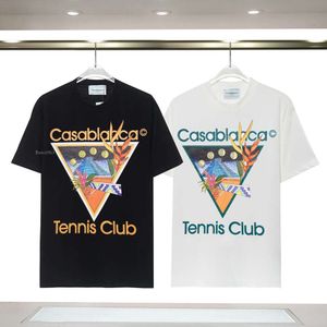 Camisetas Camisetas de diseñador para hombre Camiseta de lujo Casablanca para hombres Camiseta de gran tamaño superior Camisa Casablanc Casa Blanca Ropa Moda Equipo de verano N