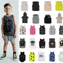 Camisetas NU Niños Verano Sin mangas Cool Boys Ropa Dibujos animados Impreso Diseñador de moda Niños Chaleco casual 230427