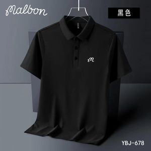 T -shirts zomer geborduurd Malbon Golf Polo Shirt Men Hoge kwaliteit Herenheren Korte mouw Ademend Drogend Top Business 230412
