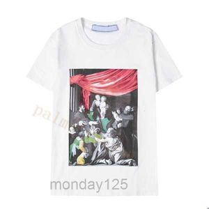 T-shirts Summer Hommes Femmes High Design T-shirts Mode Offs Tees Marques Tops Homme Casual Chemise Luxurys Vêtements Street Shorts Sleeve WhiteL1NS